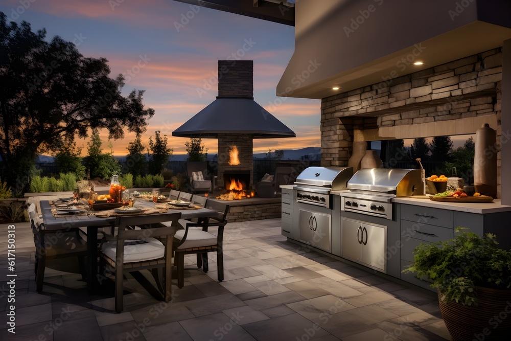 Outdoor Living, outdoor kitchen and pavers