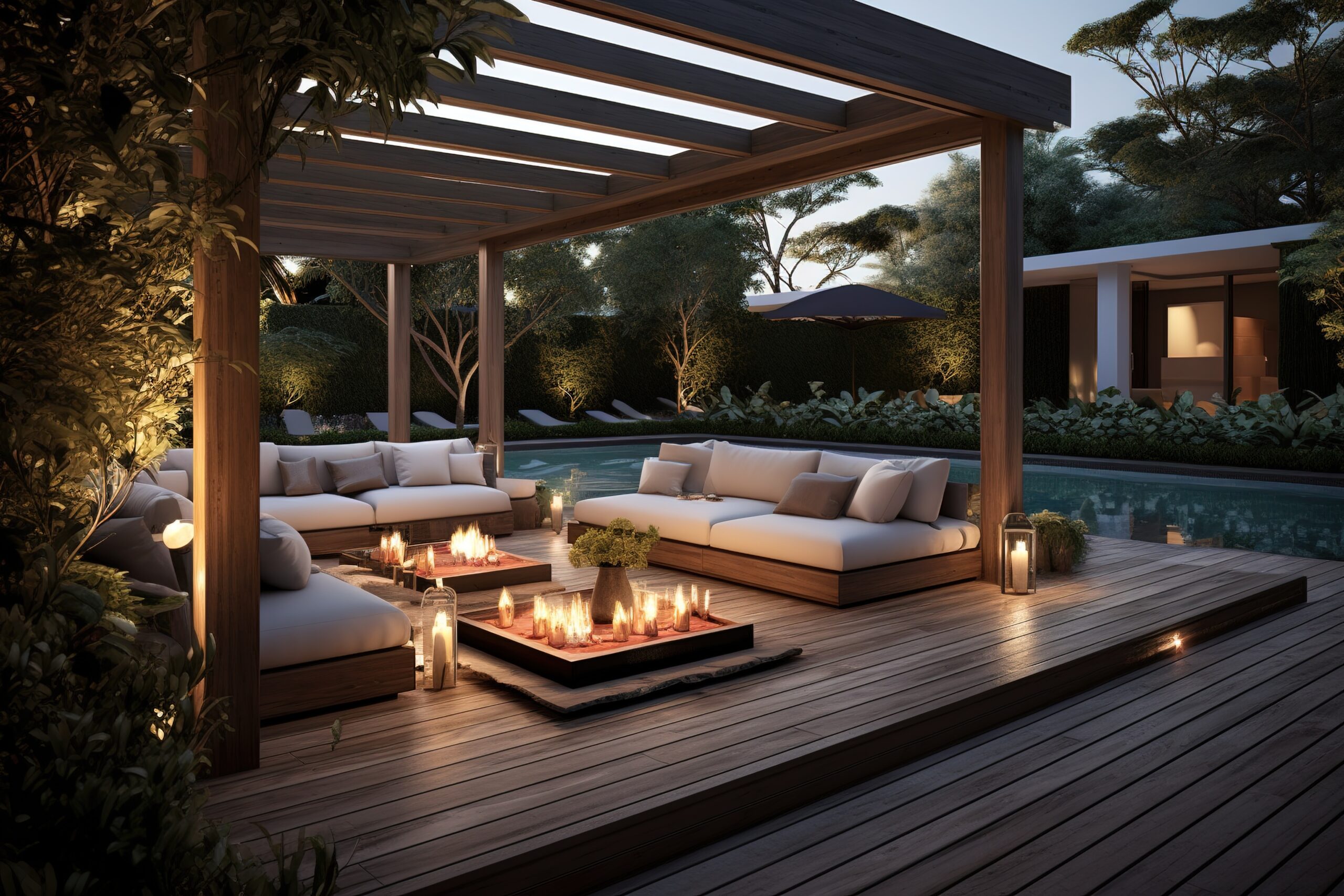 Outdoor living, Decking And Fireplaces.